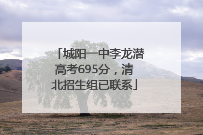 城阳一中李龙潜高考695分，清北招生组已联系