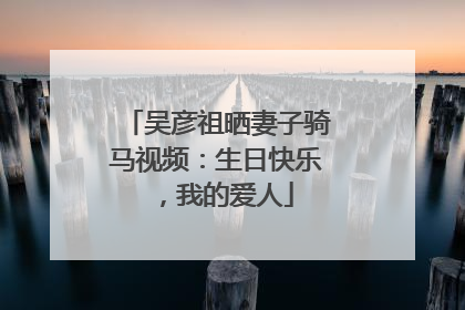 吴彦祖晒妻子骑马视频：生日快乐，我的爱人