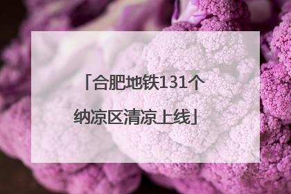 合肥地铁131个纳凉区清凉上线