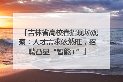 吉林省高校春招现场观察：人才需求依然旺，招聘凸显“智能+”