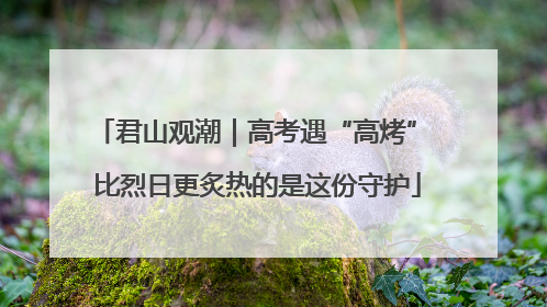 君山观潮｜高考遇“高烤” 比烈日更炙热的是这份守护