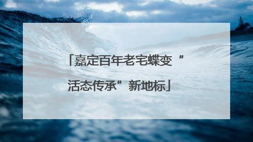 嘉定百年老宅蝶变“活态传承”新地标