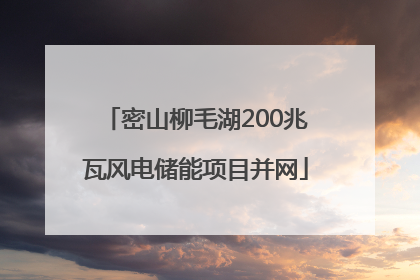 密山柳毛湖200兆瓦风电储能项目并网