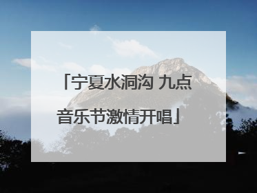 宁夏水洞沟 九点音乐节激情开唱