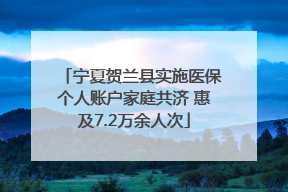 宁夏贺兰县实施医保个人账户家庭共济 惠及7.2万余人次