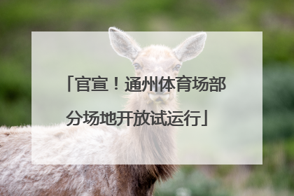 官宣！通州体育场部分场地开放试运行