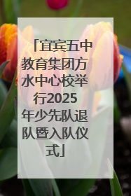 宜宾五中教育集团方水中心校举行2025年少先队退队暨入队仪式