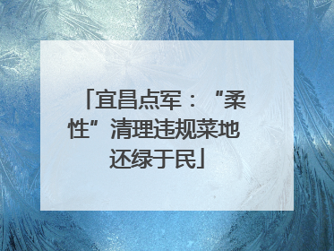 宜昌点军：“柔性”清理违规菜地 还绿于民