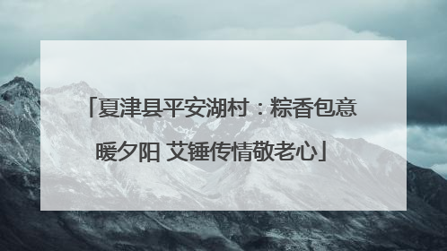 夏津县平安湖村：粽香包意暖夕阳 艾锤传情敬老心