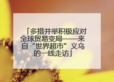 多措并举积极应对全球贸易变局——来自“世界超市”义乌的一线走访
