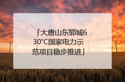 大唐山东郓城630℃国家电力示范项目稳步推进