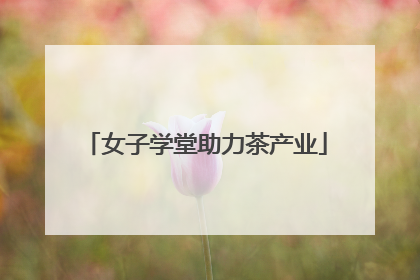 女子学堂助力茶产业