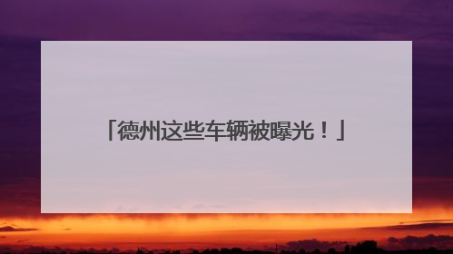 德州这些车辆被曝光！