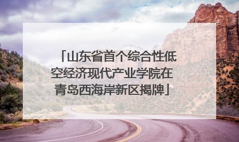 山东省首个综合性低空经济现代产业学院在青岛西海岸新区揭牌