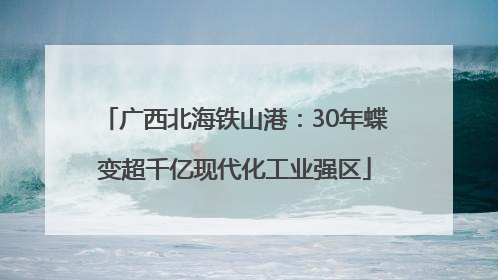 广西北海铁山港：30年蝶变超千亿现代化工业强区