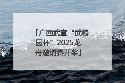 广西武宣“武粮园杯”2025龙舟邀请赛开桨