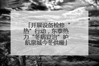 开展设备检修“热”行动，东泰热力“冬病夏治”护航泉城今冬供暖