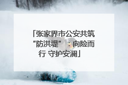 张家界市公安共筑“防洪堤”：向险而行 守护安澜