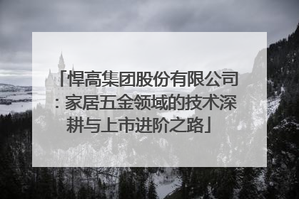 悍高集团股份有限公司：家居五金领域的技术深耕与上市进阶之路