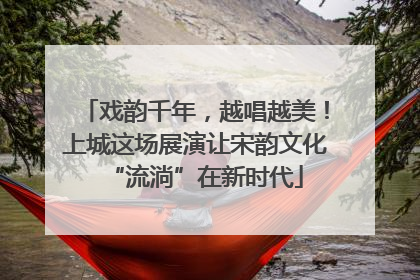 戏韵千年，越唱越美！上城这场展演让宋韵文化“流淌”在新时代
