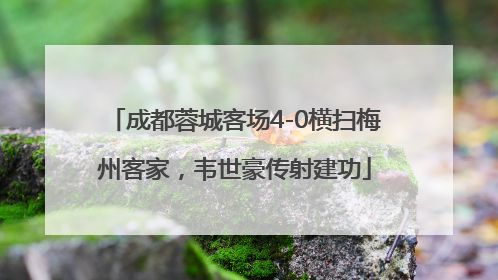 成都蓉城客场4-0横扫梅州客家，韦世豪传射建功