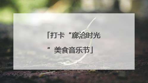 打卡“廊洽时光”美食音乐节