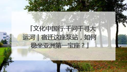 文化中国行·千问千寻大运河|宿迁这座泵站,如何稳坐亚洲第一宝座?