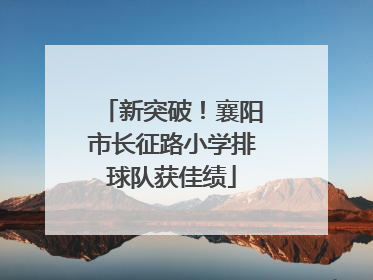 新突破！襄阳市长征路小学排球队获佳绩