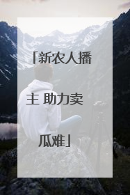 新农人播主 助力卖瓜难