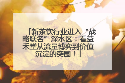 新茶饮行业进入“战略联名”深水区：看益禾堂从流量博弈到价值沉淀的突围！