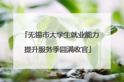 无锡市大学生就业能力提升服务季圆满收官