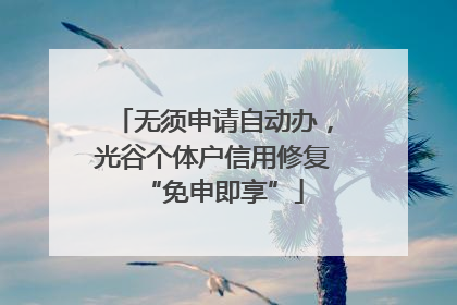 无须申请自动办，光谷个体户信用修复“免申即享”