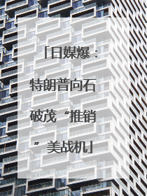 日媒爆：特朗普向石破茂“推销”美战机