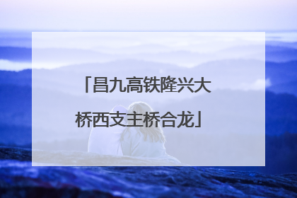 昌九高铁隆兴大桥西支主桥合龙