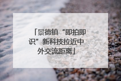 景德镇“即拍即识”新科技拉近中外交流距离