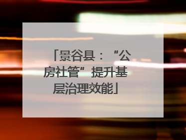 景谷县：“公房社管”提升基层治理效能