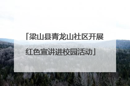 梁山县青龙山社区开展红色宣讲进校园活动