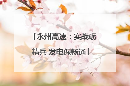 永州高速：实战砺精兵 发电保畅通