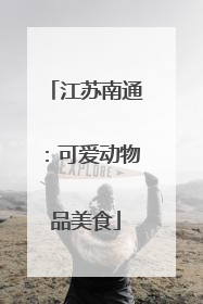 江苏南通：可爱动物品美食