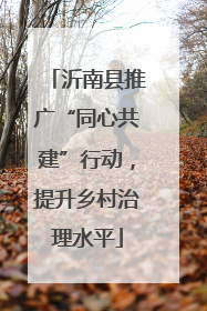 沂南县推广“同心共建”行动，提升乡村治理水平