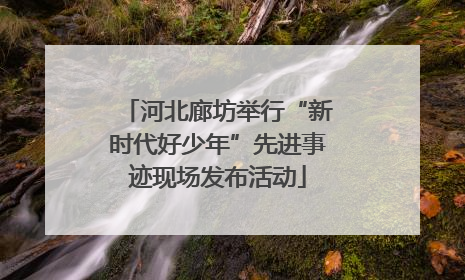 河北廊坊举行“新时代好少年”先进事迹现场发布活动