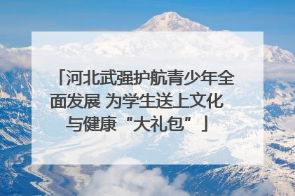 河北武强护航青少年全面发展 为学生送上文化与健康“大礼包”