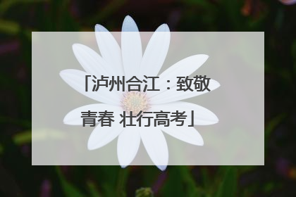 泸州合江：致敬青春 壮行高考