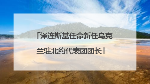 泽连斯基任命新任乌克兰驻北约代表团团长