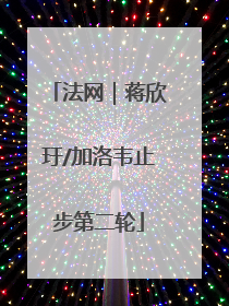 法网｜蒋欣玗/加洛韦止步第二轮