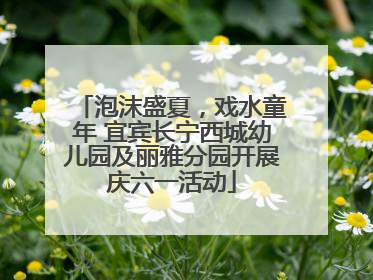 泡沫盛夏，戏水童年 宜宾长宁西城幼儿园及丽雅分园开展庆六一活动