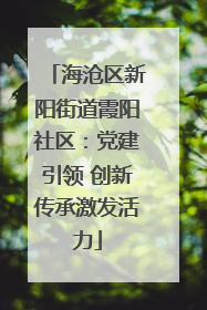 海沧区新阳街道霞阳社区：党建引领 创新传承激发活力