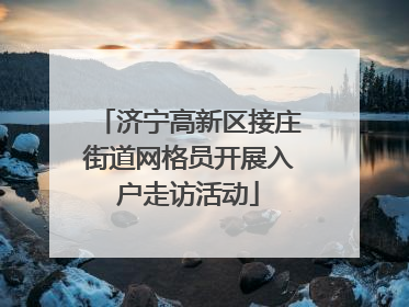 济宁高新区接庄街道网格员开展入户走访活动