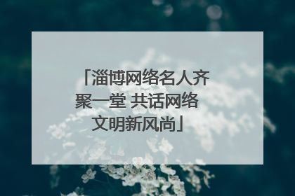 淄博网络名人齐聚一堂 共话网络文明新风尚