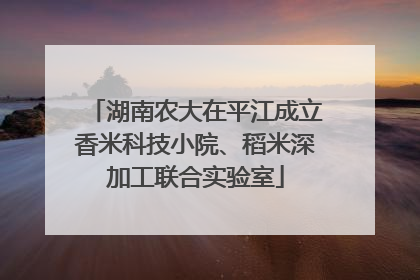 湖南农大在平江成立香米科技小院、稻米深加工联合实验室